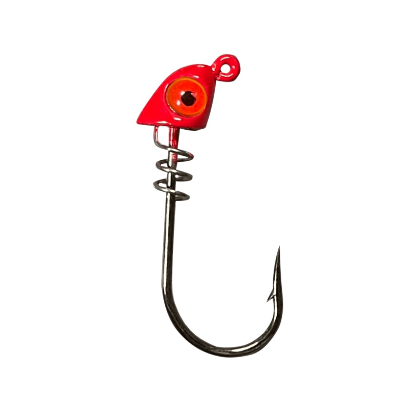 Mirrolure Screw Lock Jig Heads 1/8oz Red