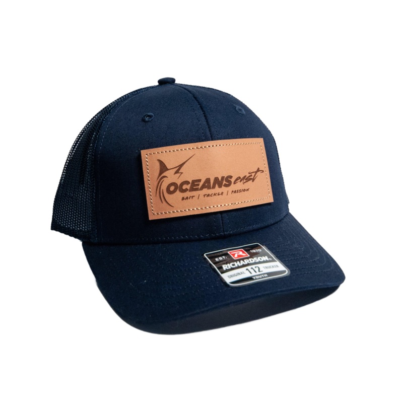 Oceans East Leather Patch Youth Hat GREY/BLACK