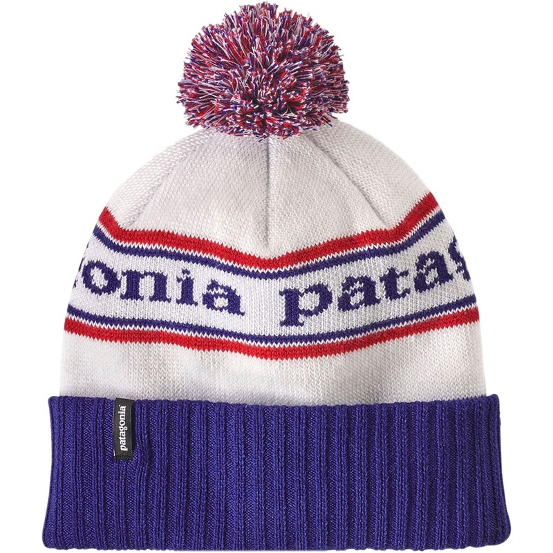 Patagonia Powder Town Park Stripe Beanie Crater Blue