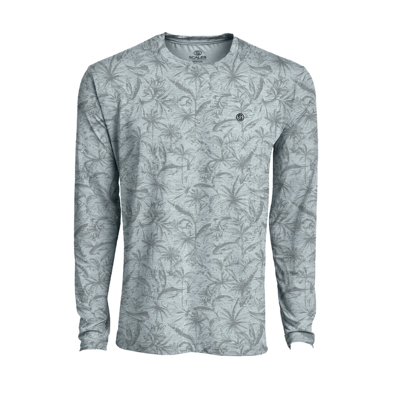 SCALES Loose Lines Active Performance Long Sleeve Grey Heather Small