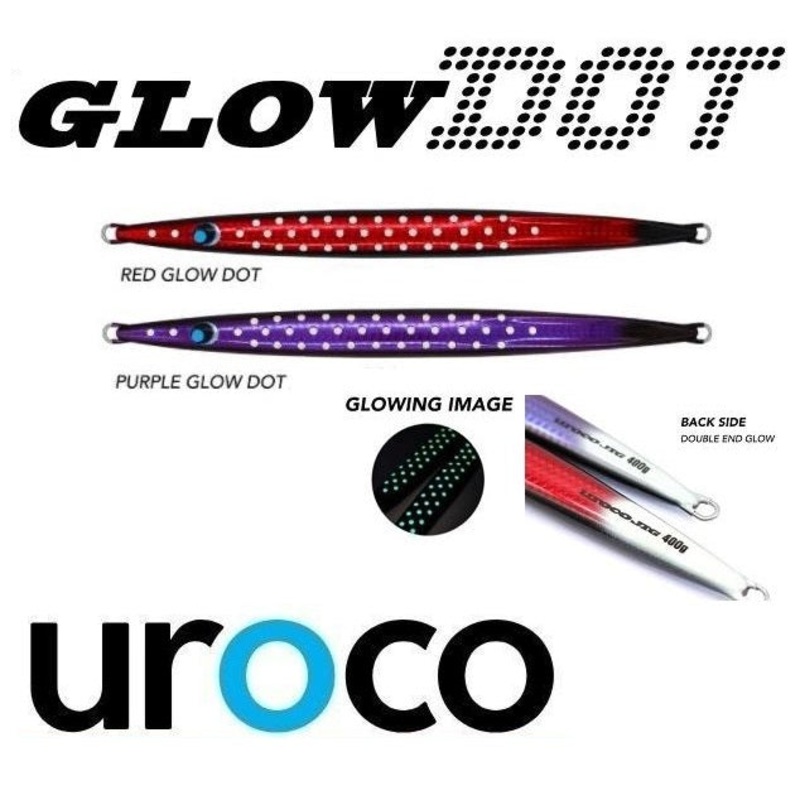 Uroco Original Glow Dot Jig 350g #101G – RED GLOW DOT