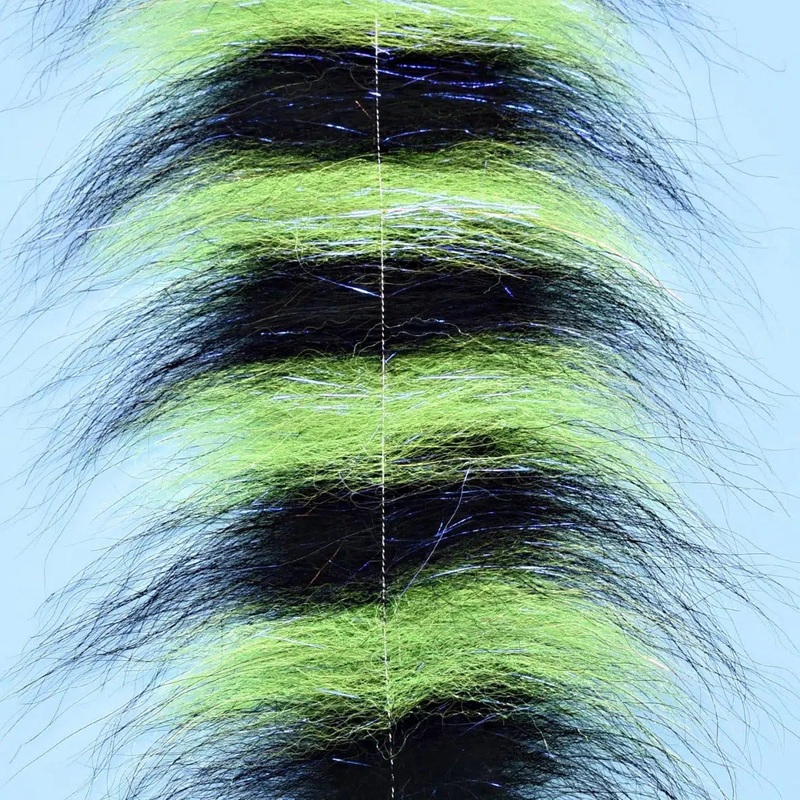 Enrico Puglisi Sommerlatte’s Grizzly Foxy Brush Black Chartreuse – 3″ Wide