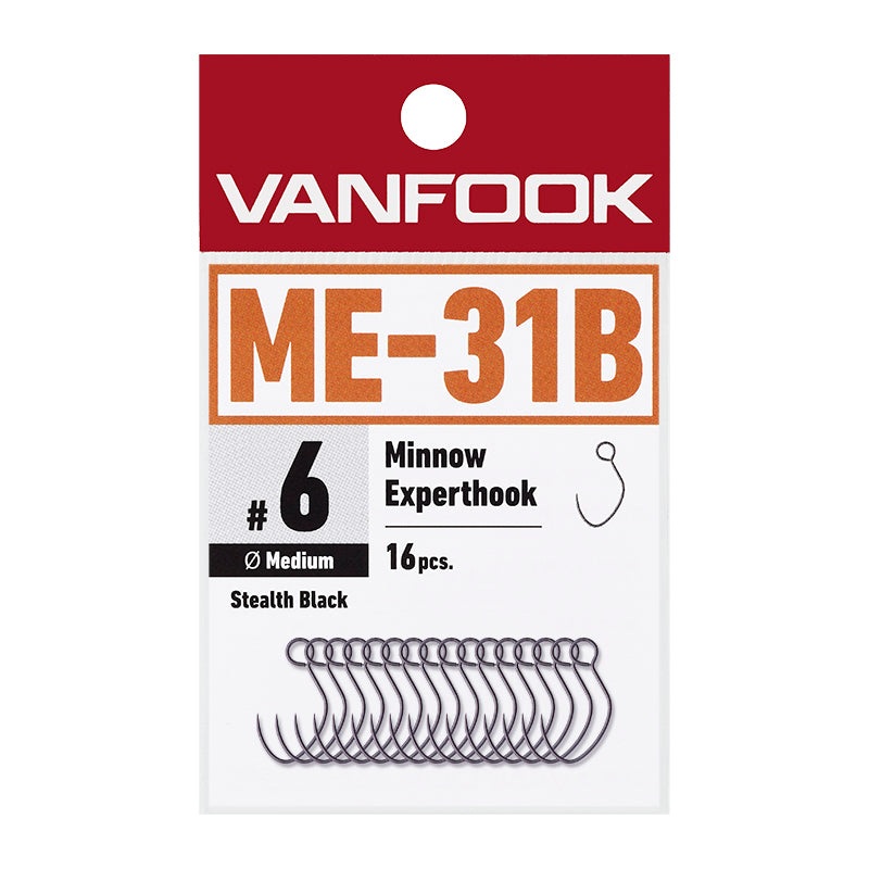 Freshwater Hook – Vanfook – ME-31B Minnow Experthook Medium Wire #4 (16pcs)