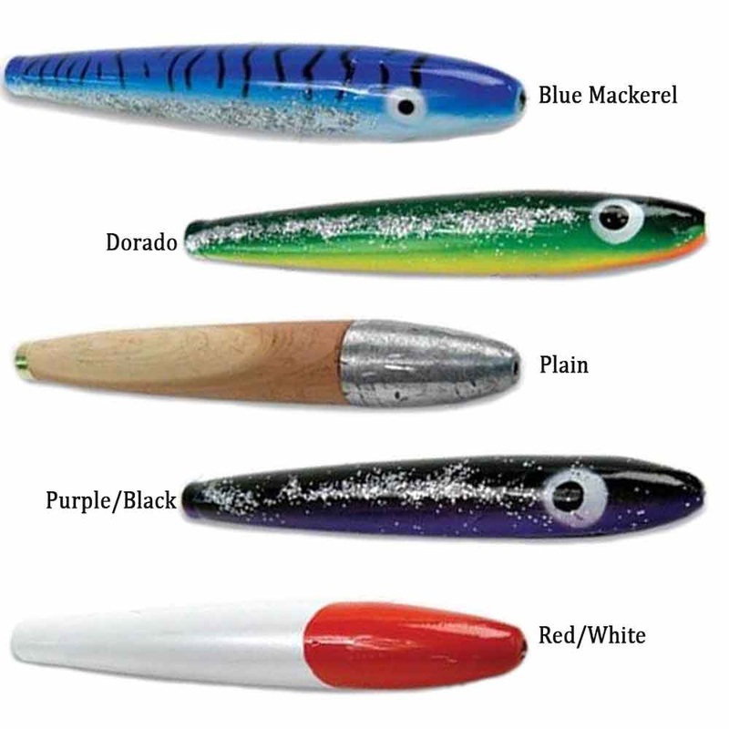 Sea Striker- Unrigged Cedar Plugs 6″ BLUE/MACKEREL