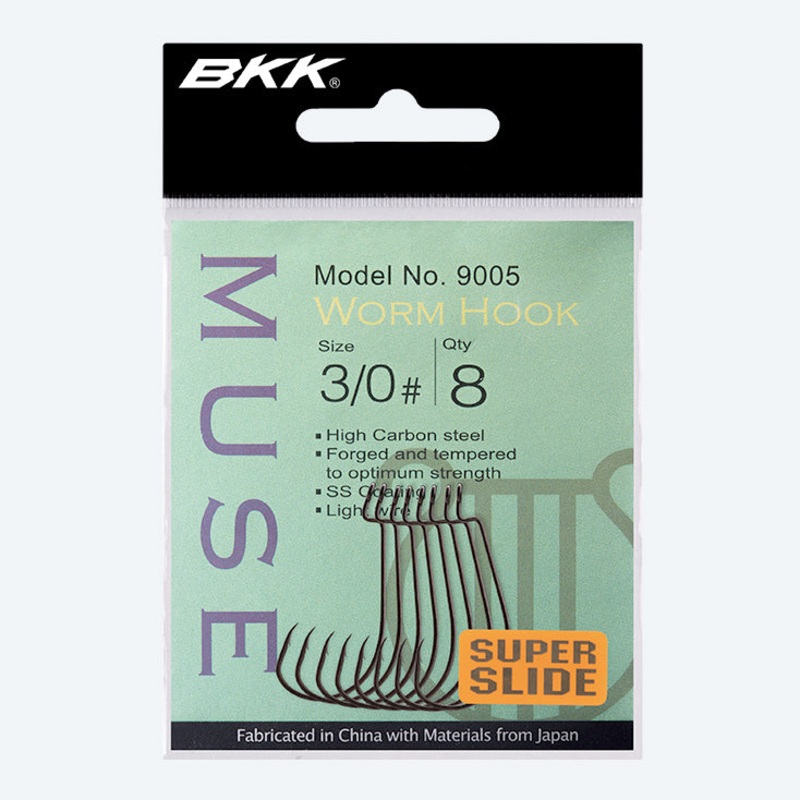 BKK Muse Worm Hook 1 9-pack