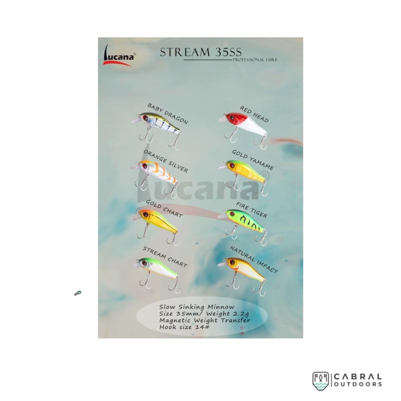 Lucana Stream 35SS | Size: 35mm | 2.2g Red Head