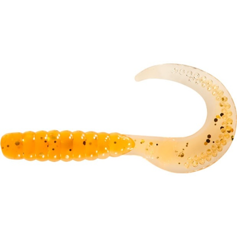 Mister Twister Platinum Curly Tail- SALE! 3.5″ Clear/Goldfish