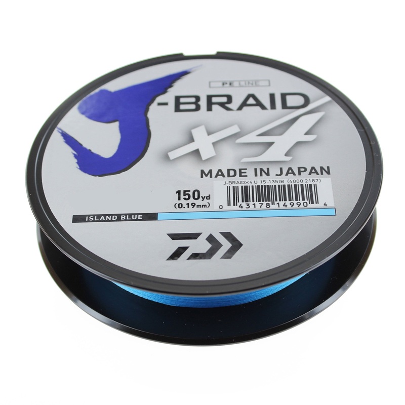 Daiwa J-Braid X4 Braided Line Island Blue 10lb 300yds