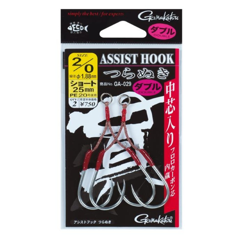 Gamakatsu Double Assist Hook TSURANUKI GA-029 middle #1/0