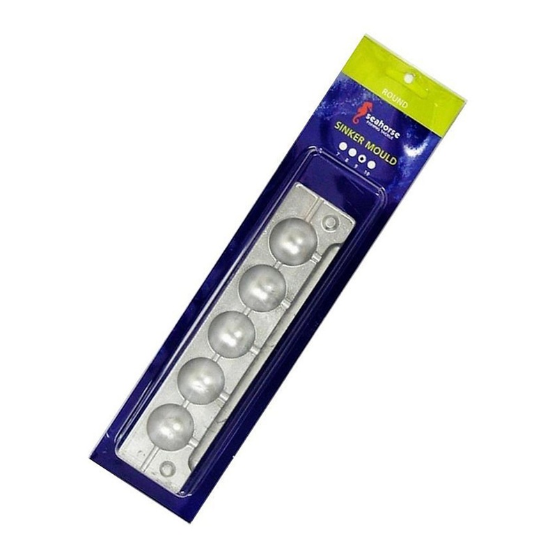 Seahorse Lead Round Ball Sinker Mould 0