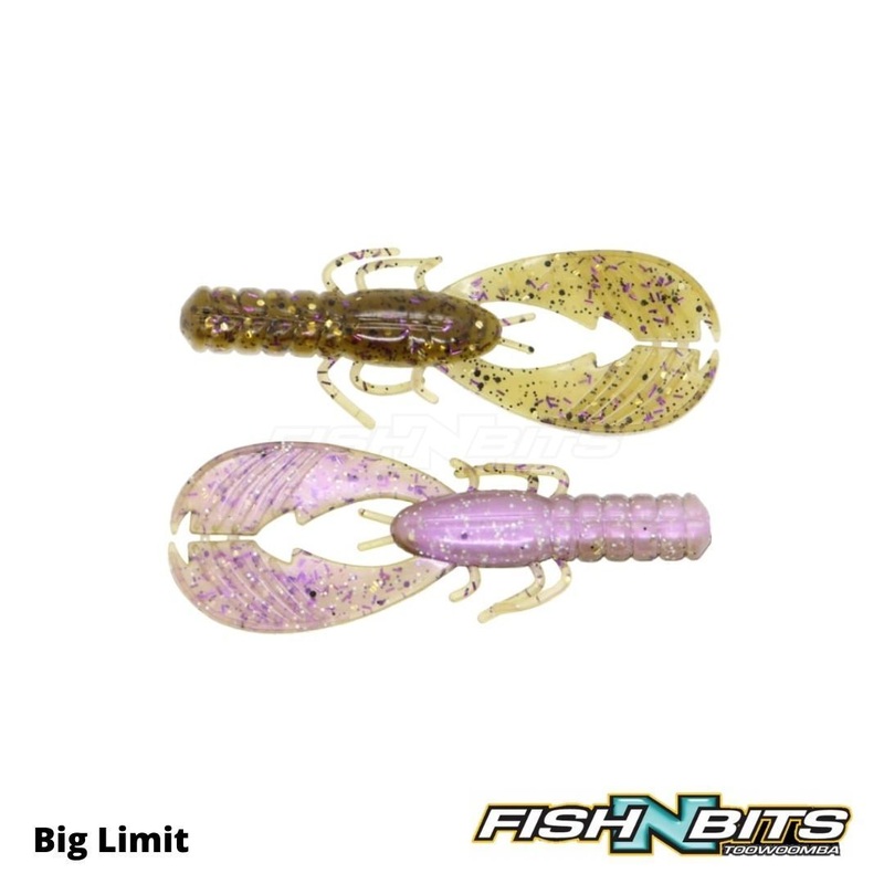X Zone – 3.25 Muscle Back Finesse Craw Black Blue Flake