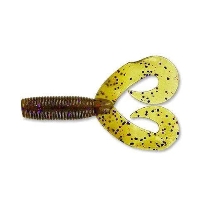 Yamamoto Double Tail Grub Green Pumpkin Purple Copper 5″  16-20-330