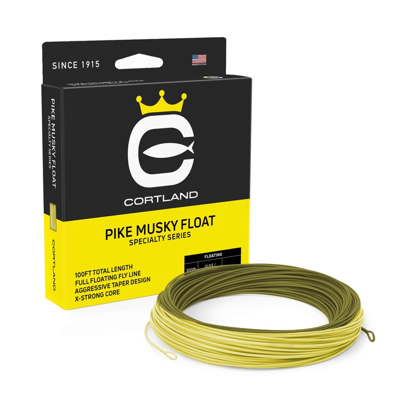 Cortland Pike Musky Float OLIVE / PALE YELLOW WF8F
