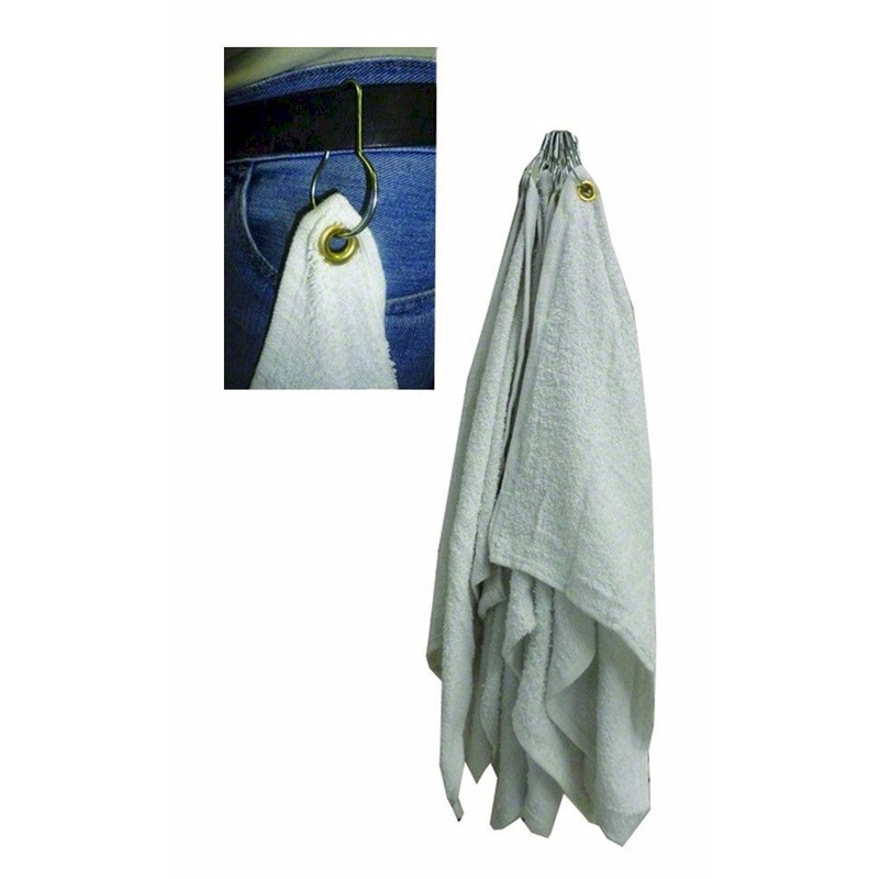 Anglers Choice TWGR-012 Cotton Terry Towel with Grommet 14″ x 17″ White