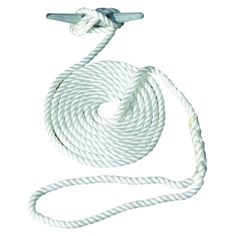 Invincible 3-Strand Nylon Dock Line 1/2″ x 25′