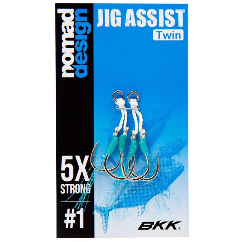 Nomad Design Rigged Jig Assist Hooks Size #1 (Twin Set) (2pc)