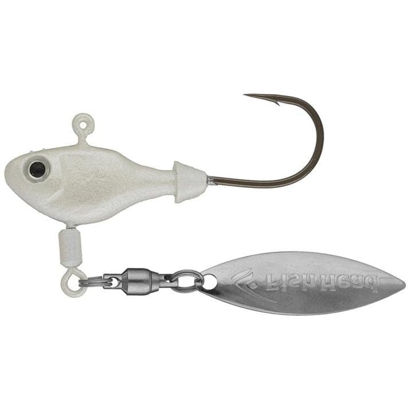 Fish Head Finesse Spin Pearl White 1/4 oz 2/0