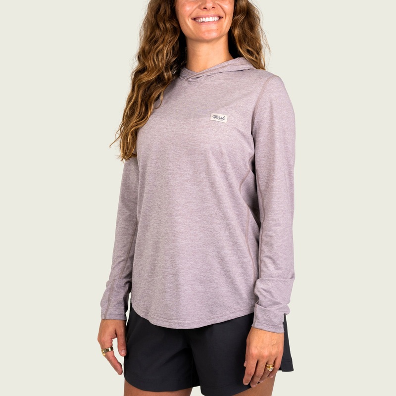 Marsh Wear Women’s High Noon Tech Hoodie Purple Dove Heather XS