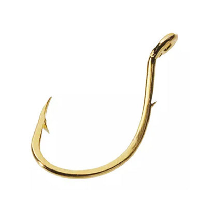 Mustad 9263A Size 8 Salmon Egg Beak Hook Gold 10/Pk