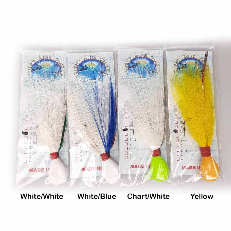 Tight Line Tackle 1OZ Upperman Jigs CHARTREUSE/WHITE