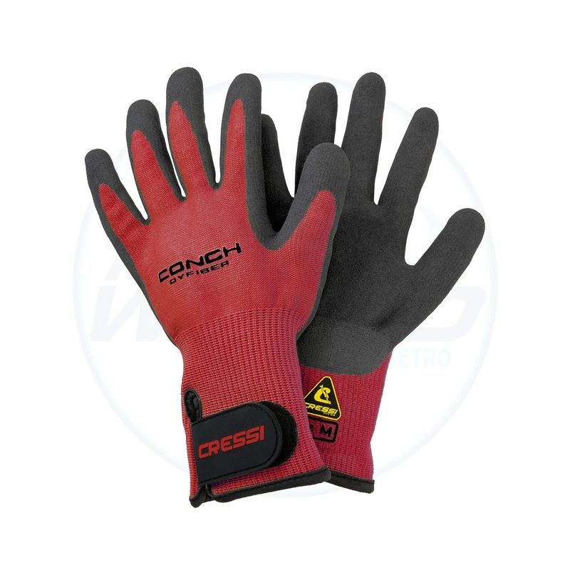 Cressi Conch Dyfiber Gloves Red 2XL