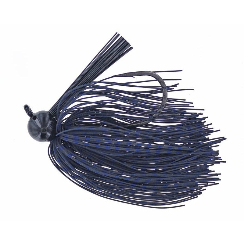 Spotsticker Hand Tied Football Jig Reptile Black Blue 3/8 oz