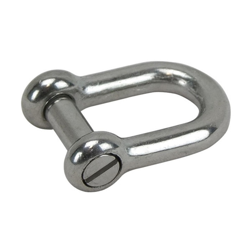 Waterline Slot Head Stainless Steel Dee D Shackle 10mm