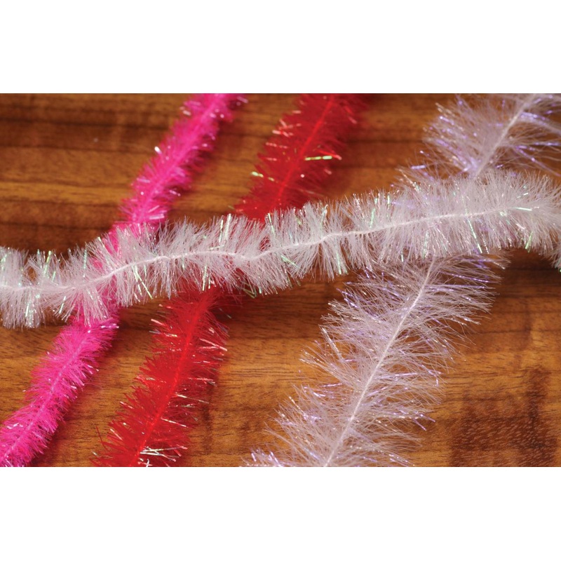 Hareline Frizzle Chenille Wide UV Pearl