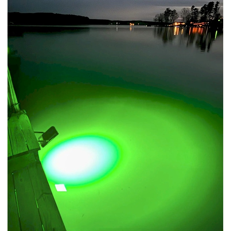 Hydro Glow Dock Mounted Green Flood Light