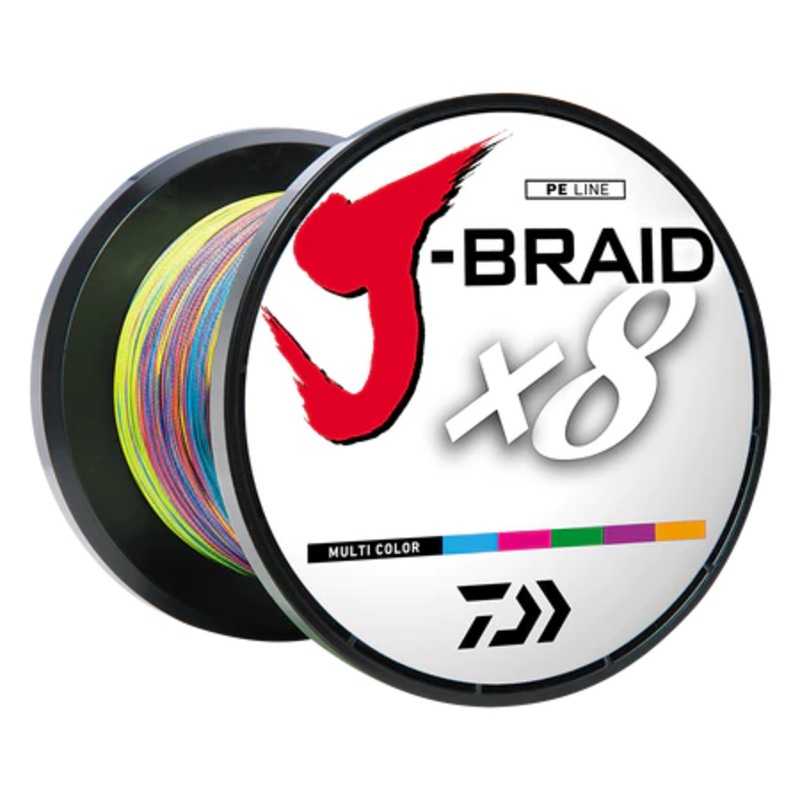 J-BRAID X8 Braided Line – Multi-Colour 300yds 30lb