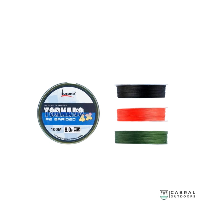 Lucana Tornado 8x 100M Braided Line | 0.26-0.32mm 0.26mm/Black