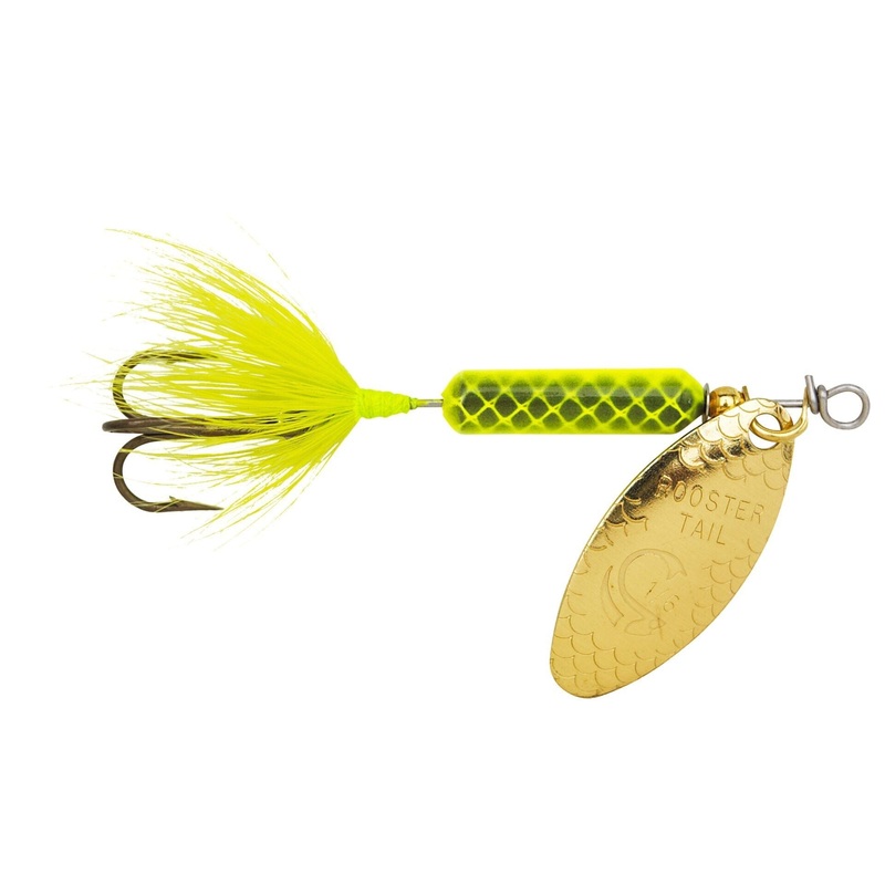Original Rooster Tail with Treble Chartreuse 1/16oz