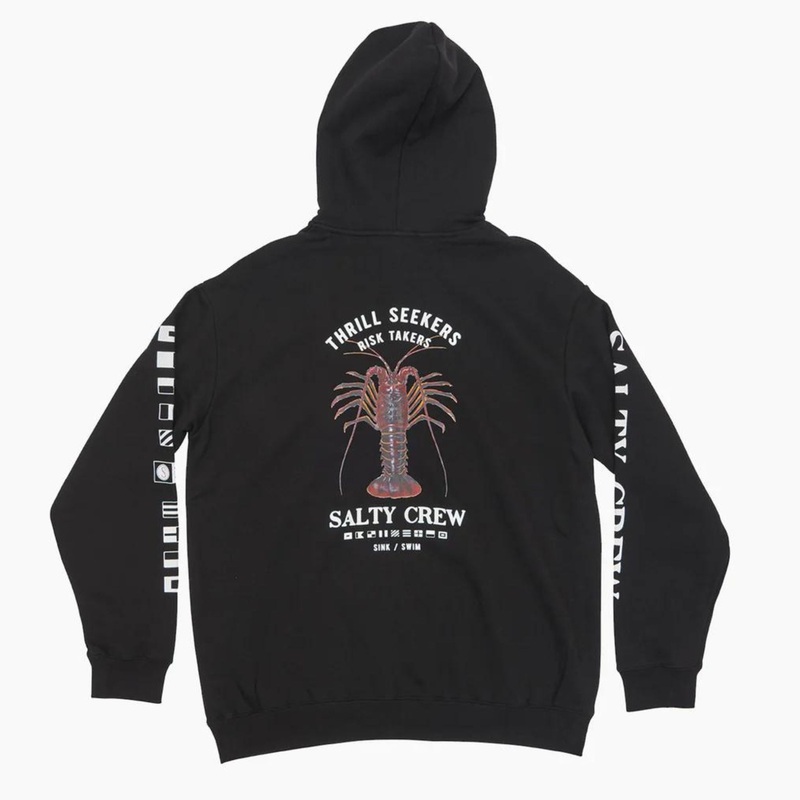 Salty Crew Bugging Out Hood M Black