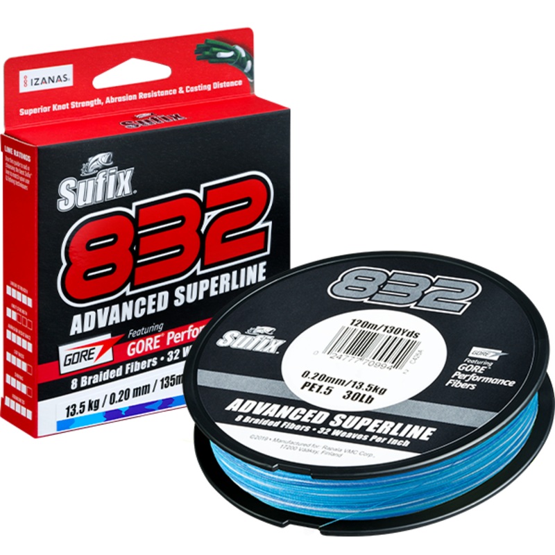 Sufix 832 Advanced Superline Braid – Coastal Camo 6lb / 150yds