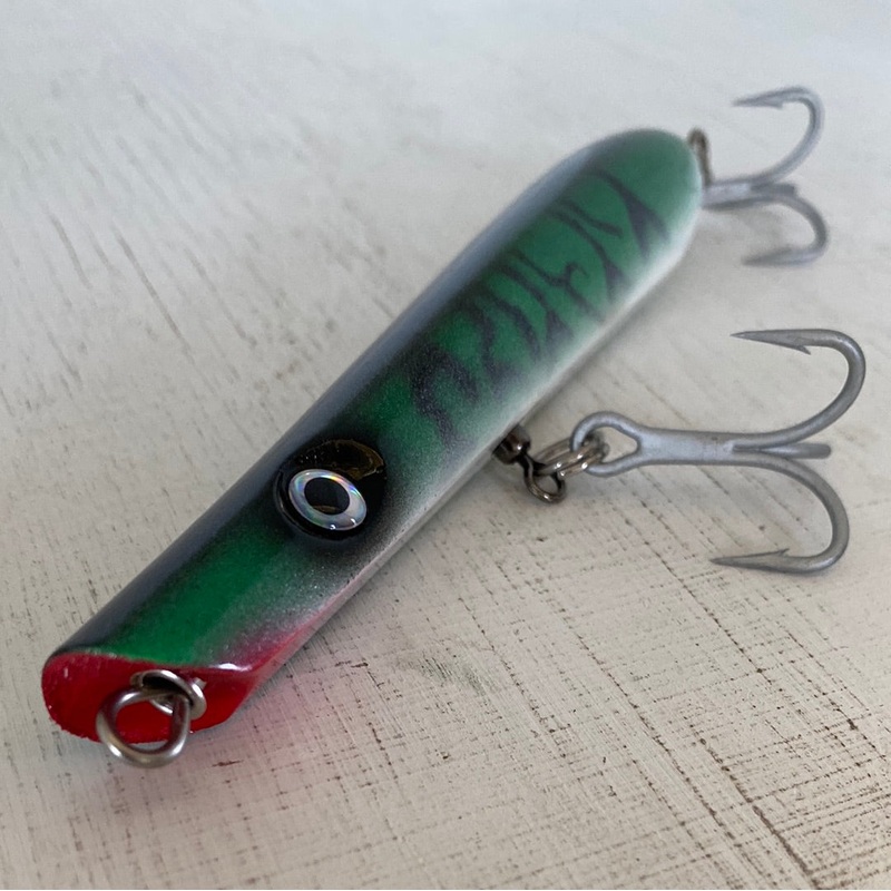 247 Lures Mini Sea Special Flat-Bottom Popper Green Mackerel