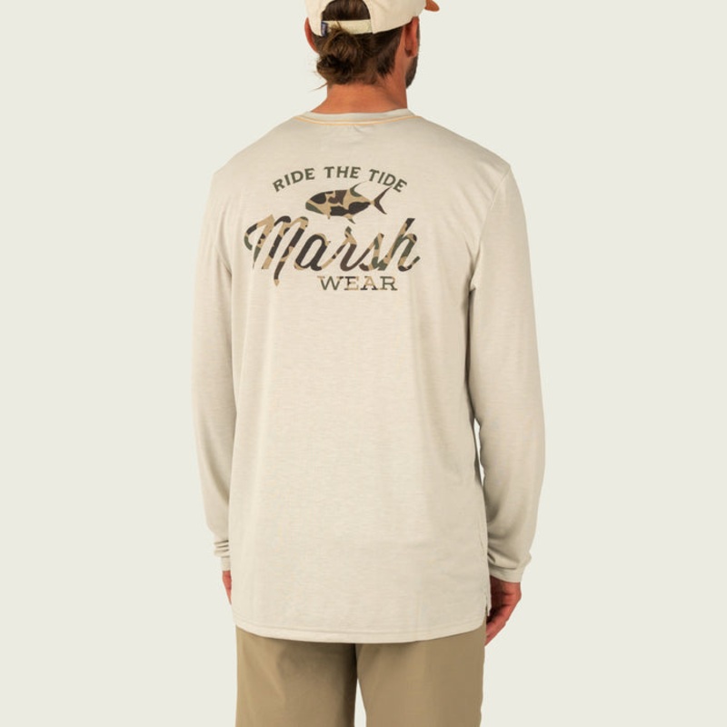 Marsh Wear Buxton Tech Crew Stone Heather Small