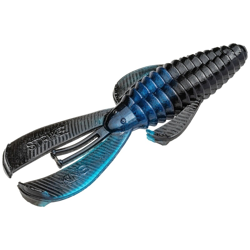 Strike King Rage Baby Bug 3” Black Blue Swirl 9Pk