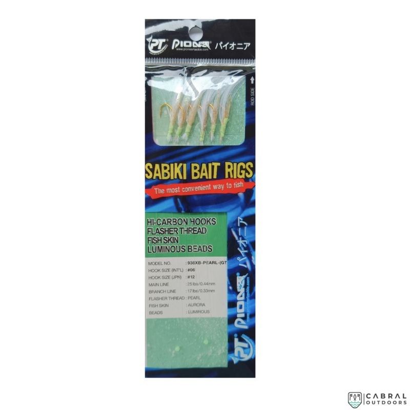 Pioneer Sabiki Bait Rigs 938XB | #8-#20 Pearl #02