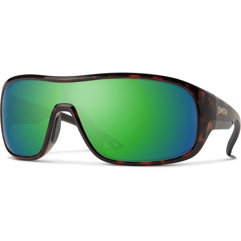 Smith Optics Spinner Matte Tortoise Frame Polarised Green Mirror Lens Performance Sunglasses Green Mirror