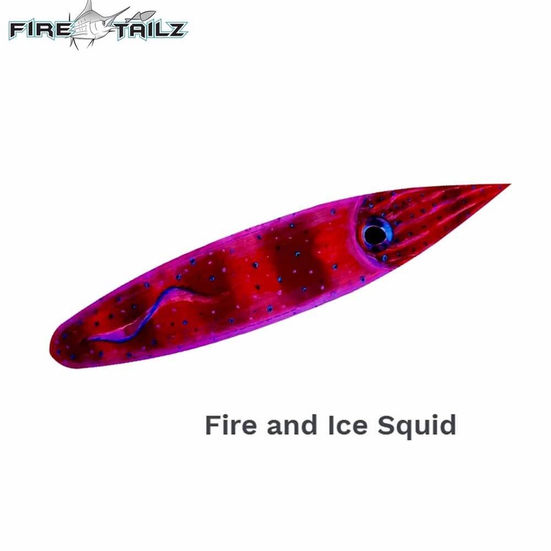 Fire Tailz 11″ Printed Dredge Strip 12PK BLUE FLYING FISH