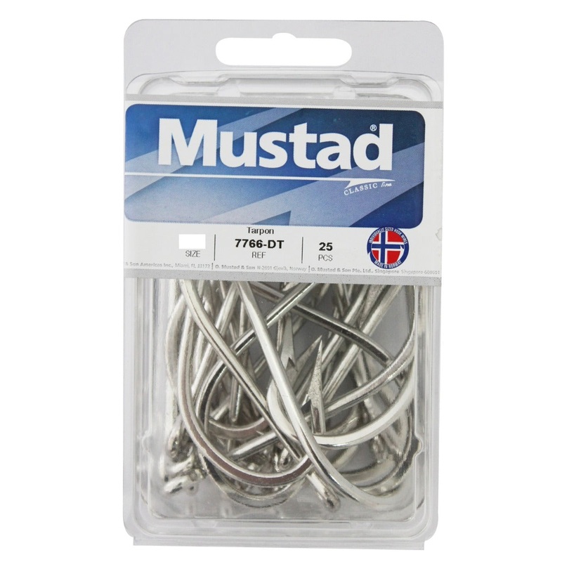 Mustad Tarpon 7766-DT Hook 25 Pack 1/0