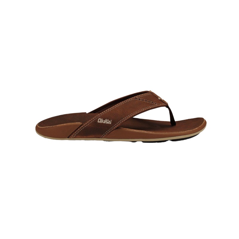 OluKai Mens Nui Sandals-RUM/RUM 8