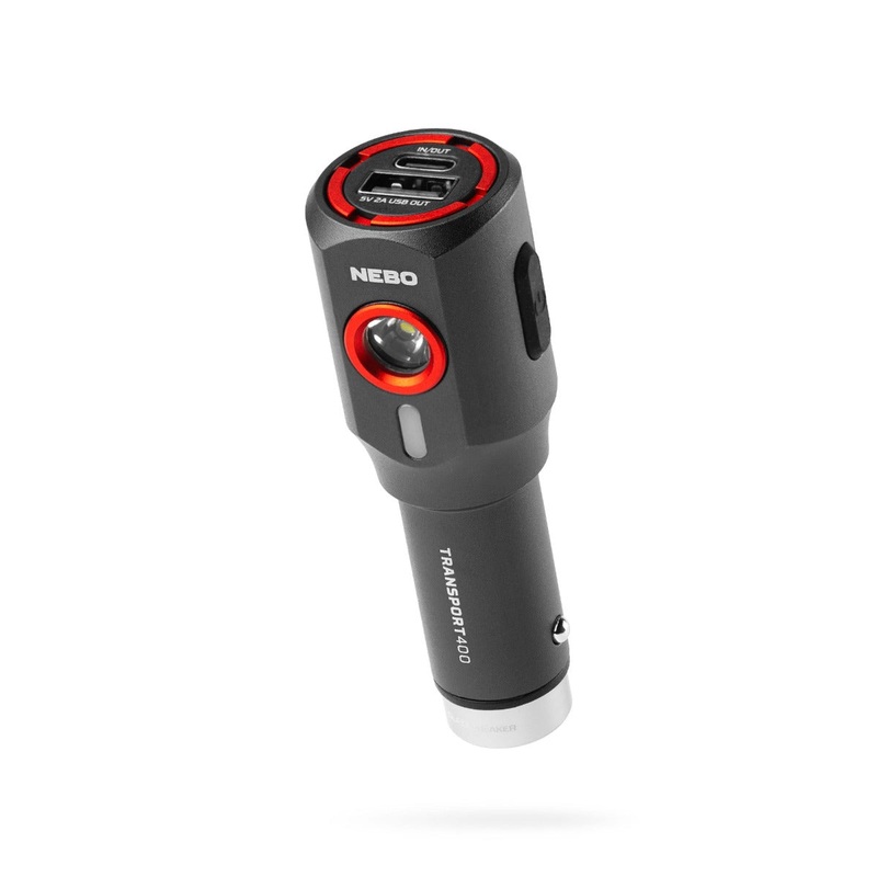 Nebo Transport 400 1-IN-1 Car Charger & Flashlight