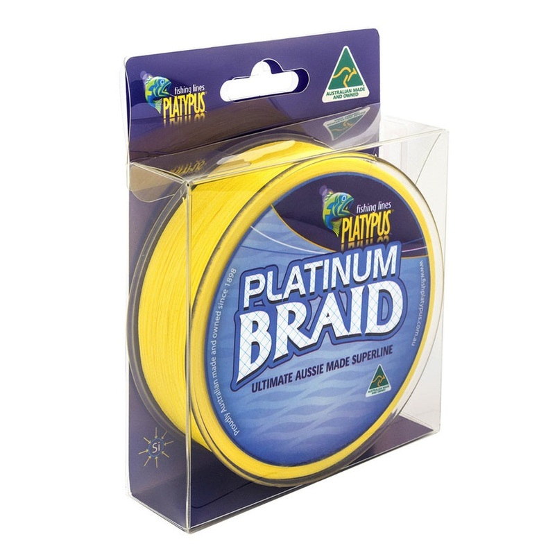 Platypus Platinum Braid Fishing Line 300yd Yellow 15lb