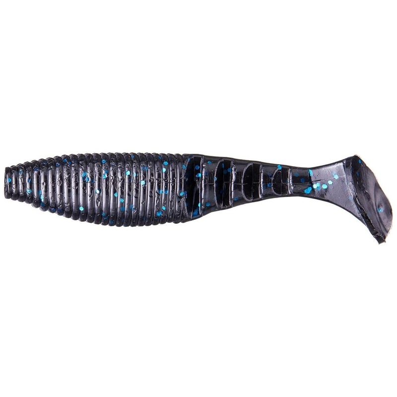 Yamamoto 4″ Zako Paddletail Swimbait Black And Blue 134P-05-021