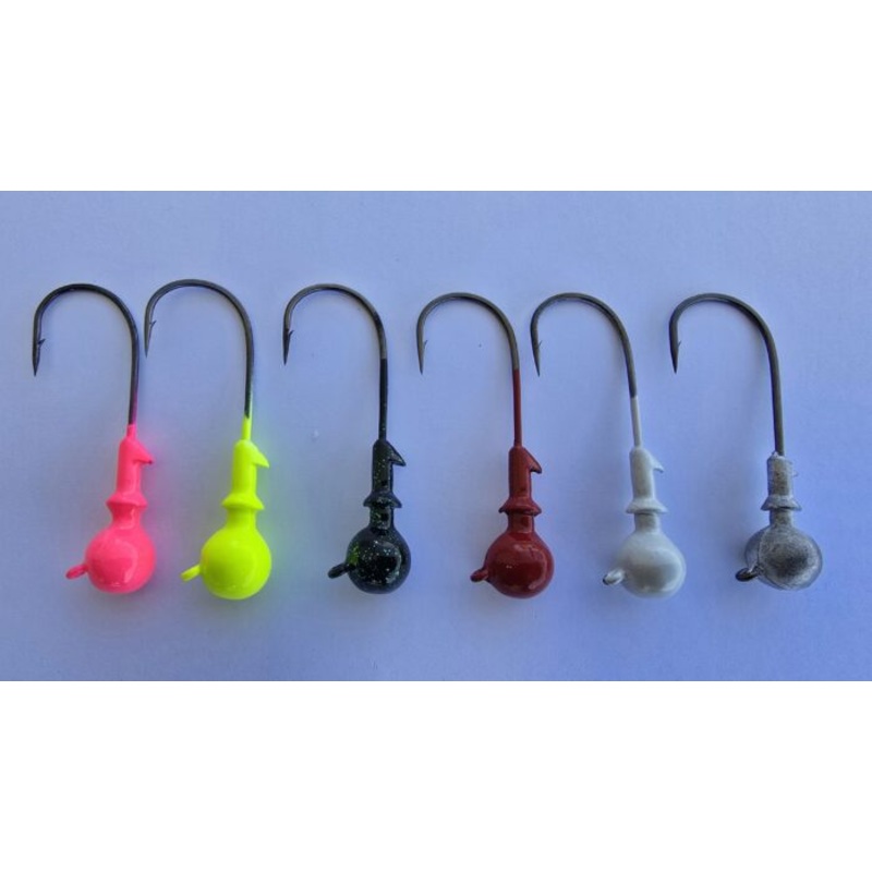 BWC X-Eyed Ball Jig Head 1/4oz 4pk Chartreuse