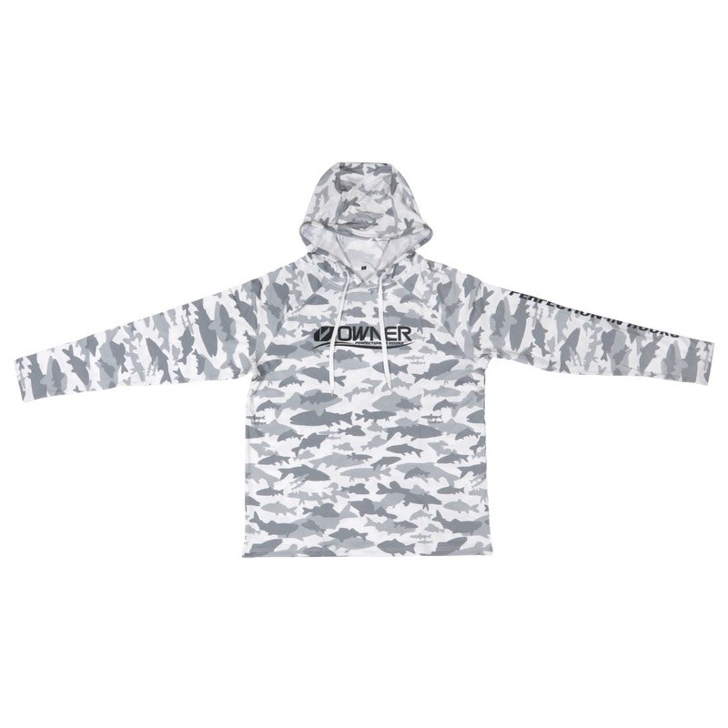 Owner Performance Hoodie White Fish Camo Mega Clearance Large