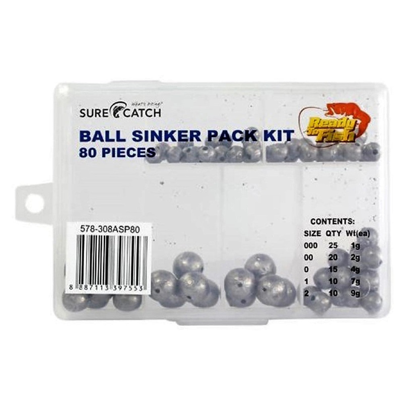 SureCatch 80pc Ball Sinker Pack