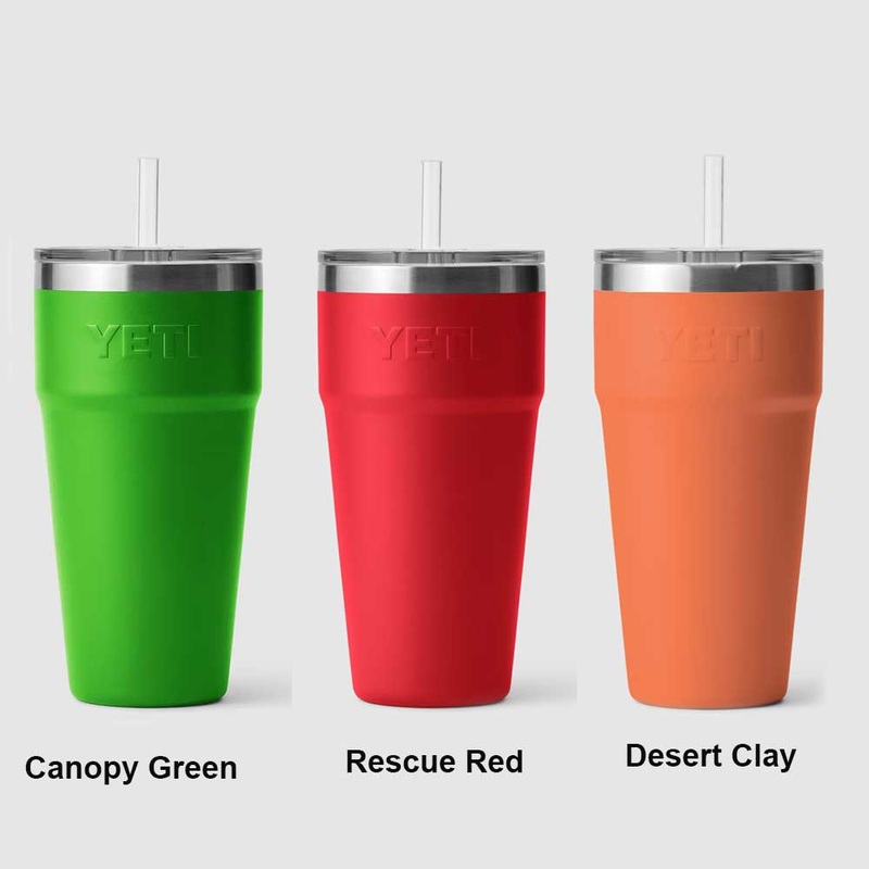 Yeti Rambler 26OZ Stackable Cup With Straw Lid CANOPY GREEN