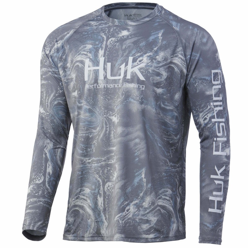 Huk Men’s Stone Shore Pursuit LS Shirt H1200409 Blue Fog (473) Small
